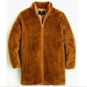 Zip-up Plush Fleece faux fur coat